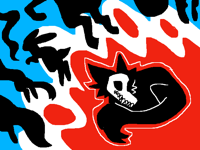 all the other animals fled from the death spirit