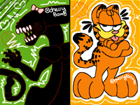 Alien and garfeild