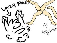 Lazy post: 4 likes. Leg post: 10 likes.