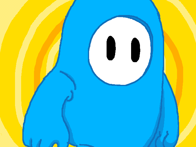 a lil' blue fall guy i drew