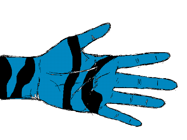 The hand of the avatar