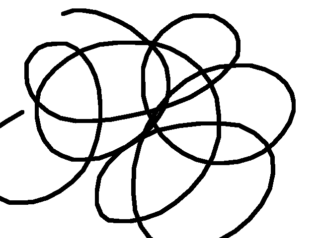 Scribble that looks like a guy holding a ball