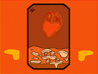 Trading card: Burning heart