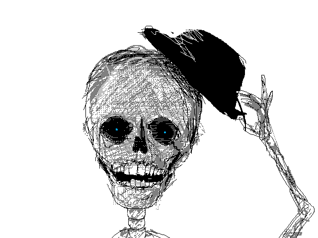 “Hello” the skeleton said kindly