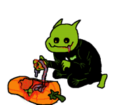 Lizard me eating pumkpinfruit