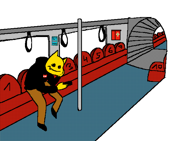 Sitting in the train collab