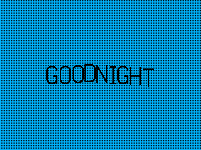 I must sleep