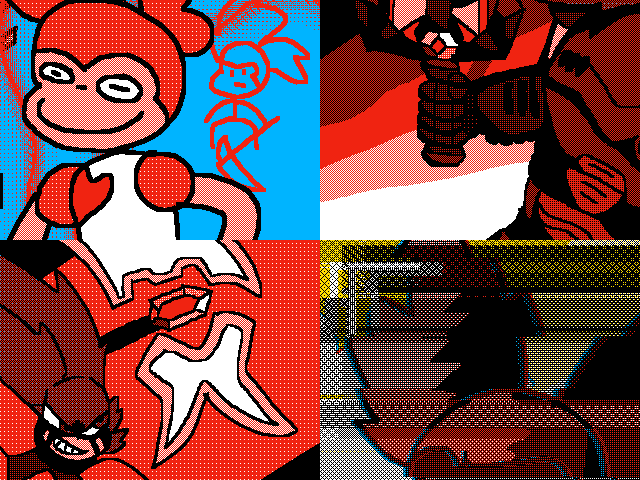 4 Kinds Of Art, Using The Same Character.