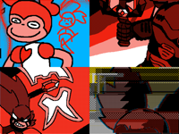 4 Kinds Of Art, Using The Same Character.