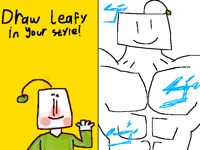#DrawLeafyInYourStyle. Alternate Version.