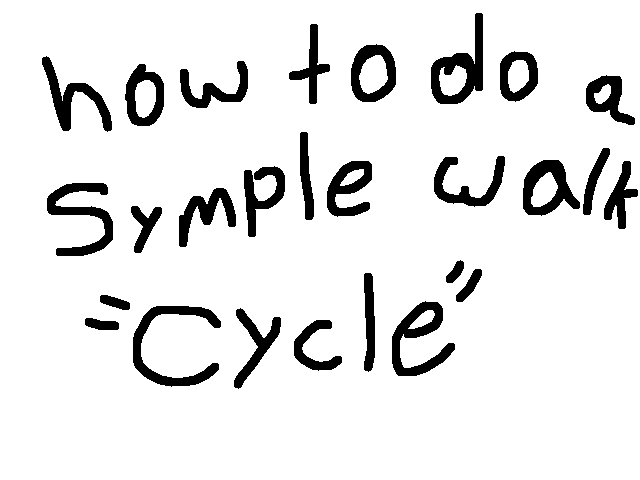 how to do a simple walking cycle