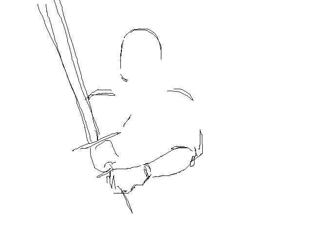 sword man goes bananas