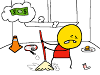Gonna clean my room for money because that’s funny