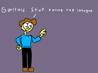 Garfield stop eating the lasagna