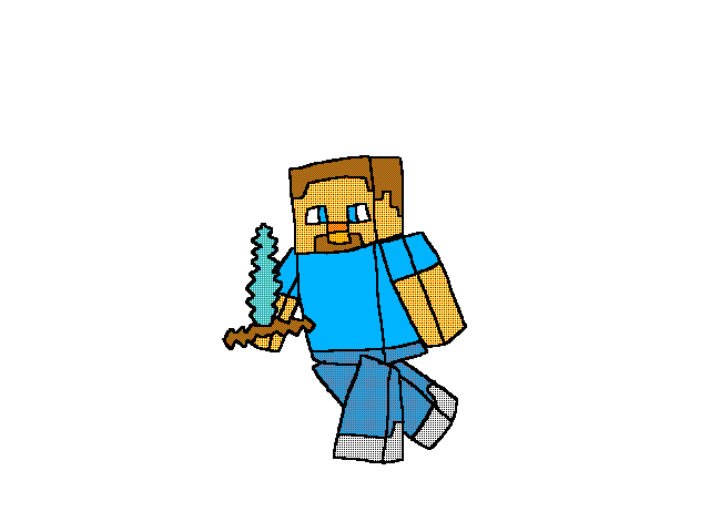 Steve no armor-steve with armor