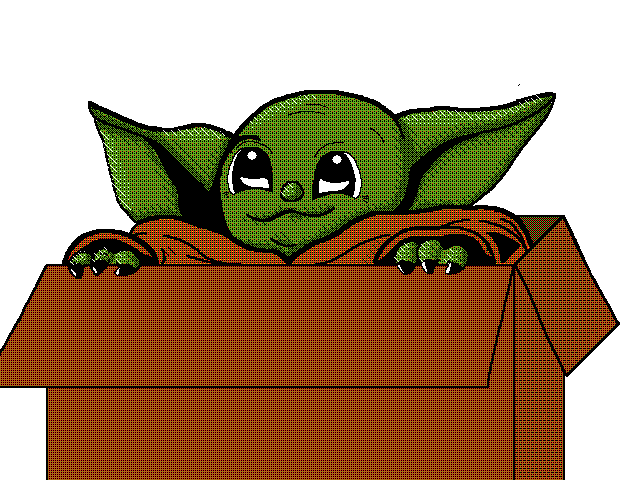 Coloured it-Baby yoda