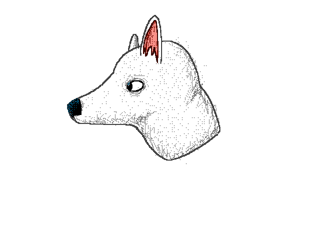 Wolf head finished