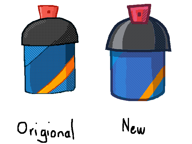 Idk why but I tried redesigning spraypaint’s asset