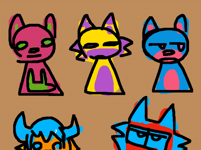 Most of my charcters r just 2 contrasting colours
