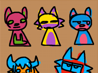 Most of my charcters r just 2 contrasting colours