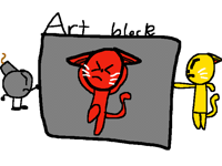 Me and @superbombpire beating art block!