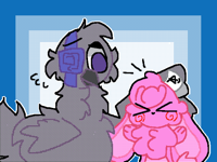 crow and bunny plushie