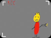Draw something scary behind it collab @frickox
