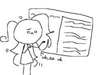 i have to do a solo talk today 0-0