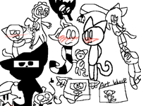 My ocs chilling before bed