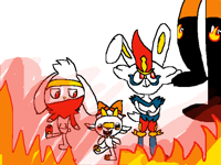 Scorbunny,cinderace and raboot