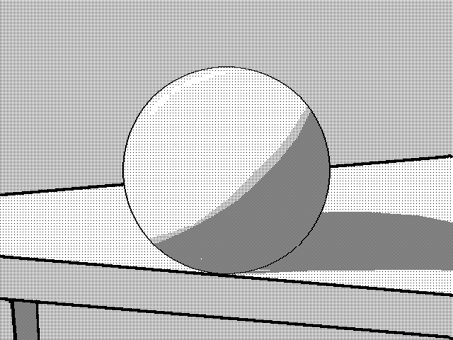 Marble on edge to table