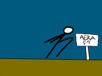 Naruto run to area 51