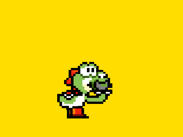 Yoshi and baby Volkoved "pixel animation"