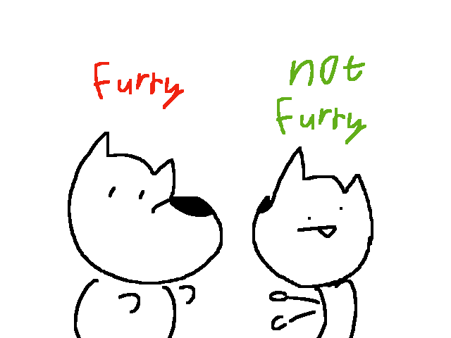 Furry and not furry