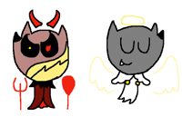 Demon and angel
