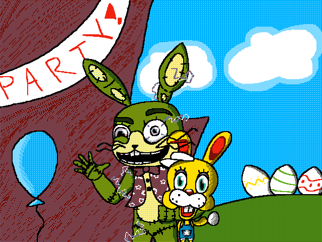 Glitchtrap and Zipper