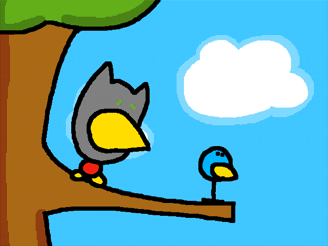 Baby Volkoved and bird