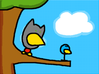 Baby Volkoved and bird