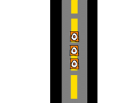 Just a few cones on a road
