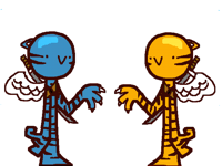 Blue or orange?
