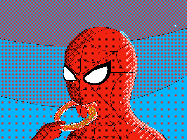 Cursed Spider-Man with background
