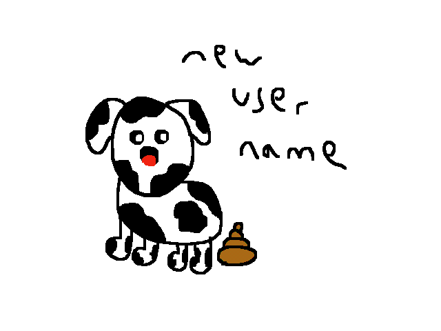New user name