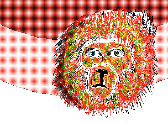 Lion with coulor and background