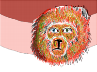 Lion with coulor and background