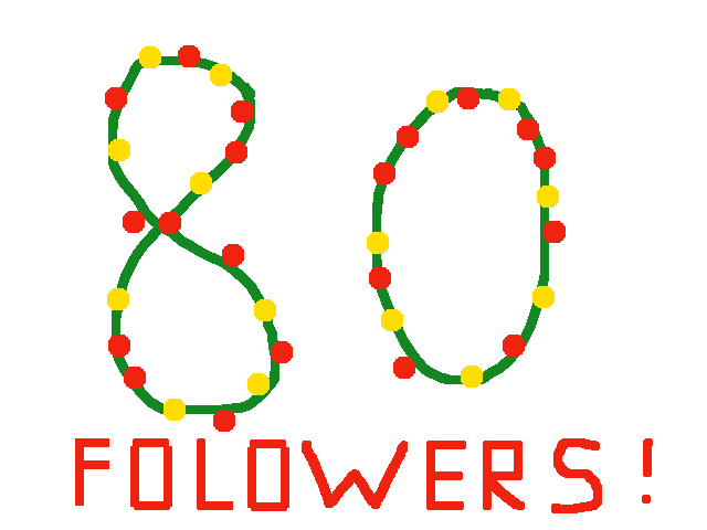 80 followers!!! THANKS!