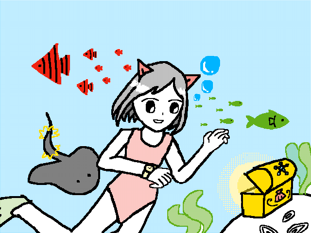 In the sea