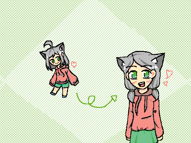 Tied her hair