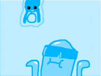My new pet loves dropping slime on me.