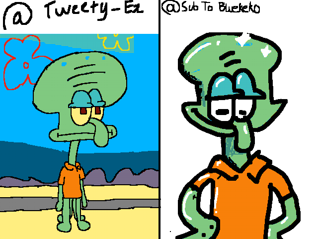 Draw squidward in your style @Tweety_ex