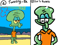 Draw squidward in your style @Tweety_ex